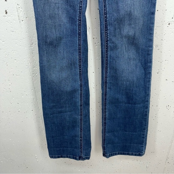 We The Free People Size 24 Mid Rise Lace Up Boot Cut Stretch Jeans READ - Picture 4 of 14